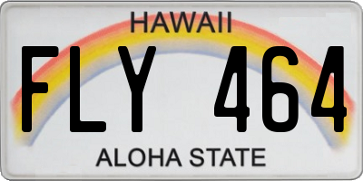 HI license plate FLY464