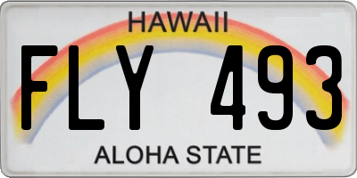 HI license plate FLY493