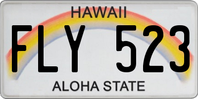 HI license plate FLY523