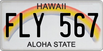 HI license plate FLY567