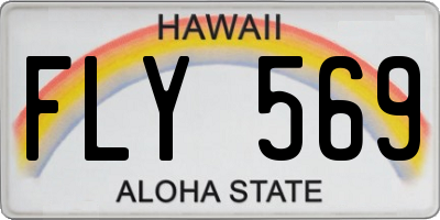 HI license plate FLY569