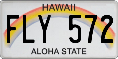 HI license plate FLY572