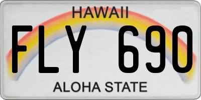 HI license plate FLY690