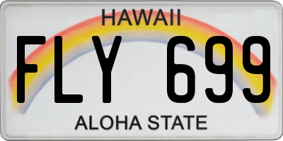 HI license plate FLY699