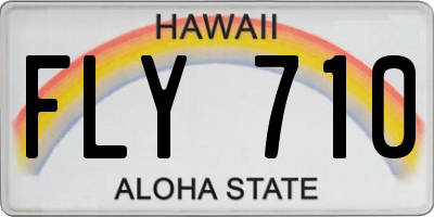 HI license plate FLY710