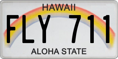 HI license plate FLY711