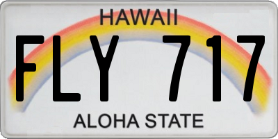 HI license plate FLY717