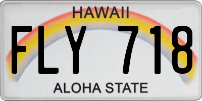 HI license plate FLY718