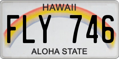 HI license plate FLY746