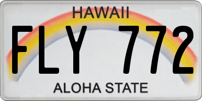 HI license plate FLY772