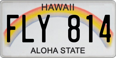 HI license plate FLY814