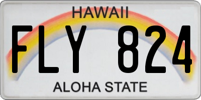 HI license plate FLY824