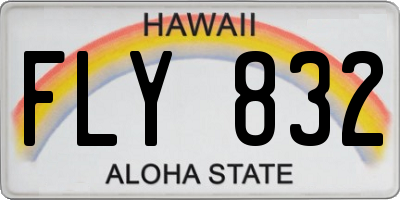 HI license plate FLY832