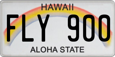 HI license plate FLY900