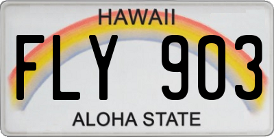 HI license plate FLY903