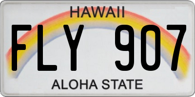 HI license plate FLY907