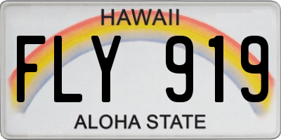 HI license plate FLY919