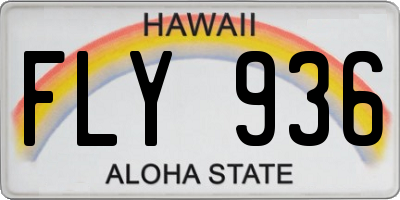 HI license plate FLY936