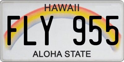 HI license plate FLY955