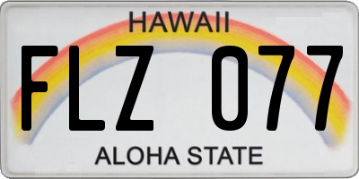 HI license plate FLZ077
