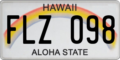 HI license plate FLZ098