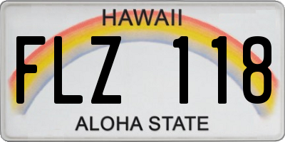HI license plate FLZ118