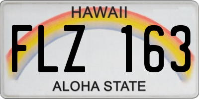 HI license plate FLZ163