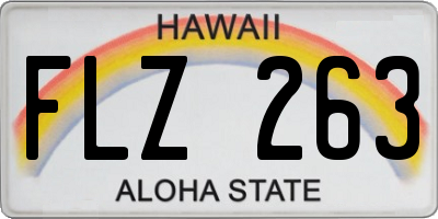 HI license plate FLZ263