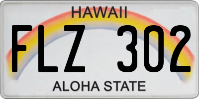 HI license plate FLZ302