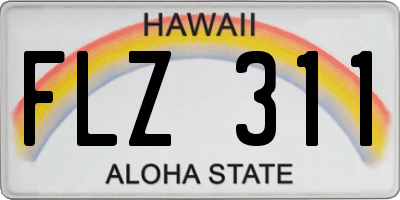 HI license plate FLZ311