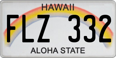 HI license plate FLZ332