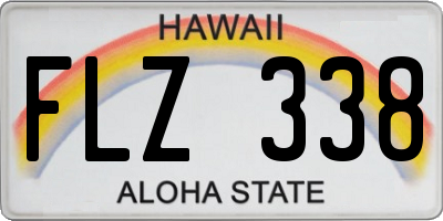 HI license plate FLZ338