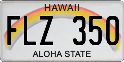HI license plate FLZ350