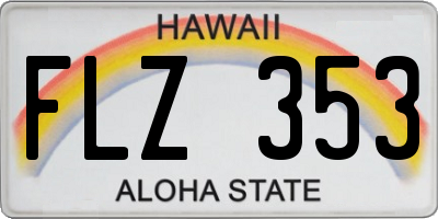 HI license plate FLZ353