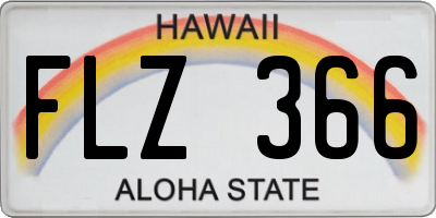 HI license plate FLZ366
