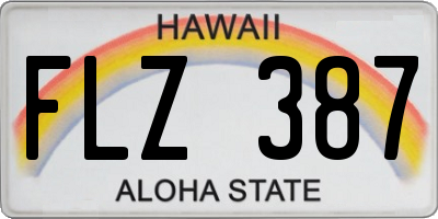 HI license plate FLZ387