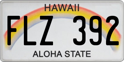 HI license plate FLZ392