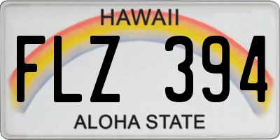 HI license plate FLZ394