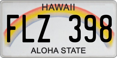 HI license plate FLZ398