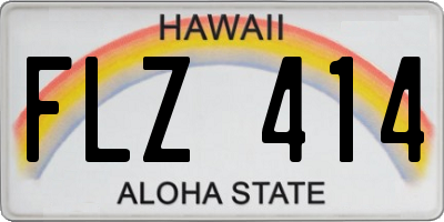 HI license plate FLZ414