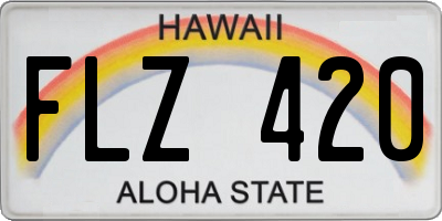HI license plate FLZ420