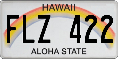 HI license plate FLZ422