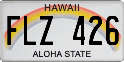 HI license plate FLZ426