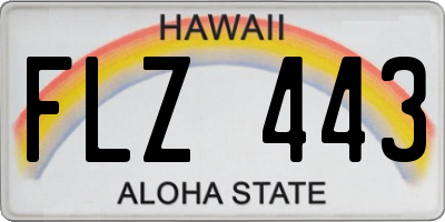 HI license plate FLZ443