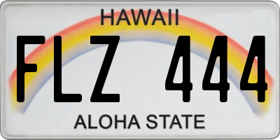 HI license plate FLZ444