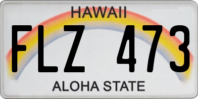 HI license plate FLZ473