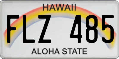 HI license plate FLZ485