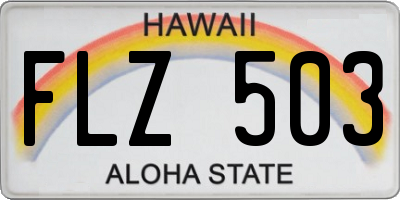HI license plate FLZ503