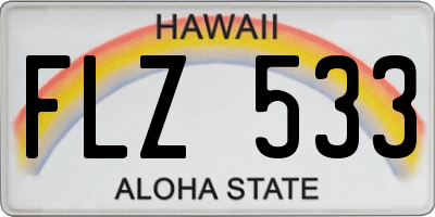 HI license plate FLZ533