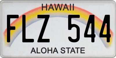 HI license plate FLZ544